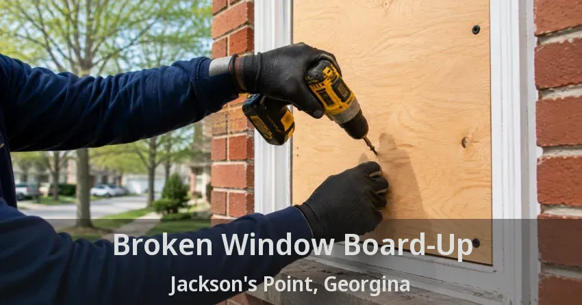 Broken Window Board-Up Jackson's Point, Georgina - ON