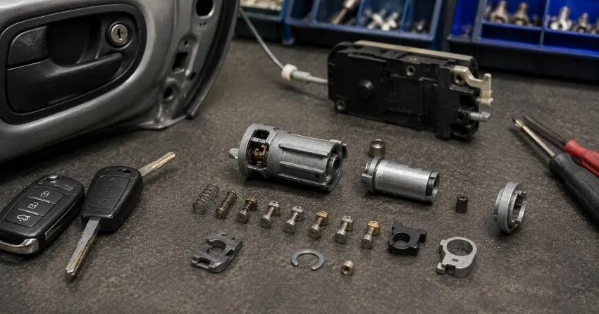 technician testing a car key fob during Car Lock Repair Duclos Point, Georgina