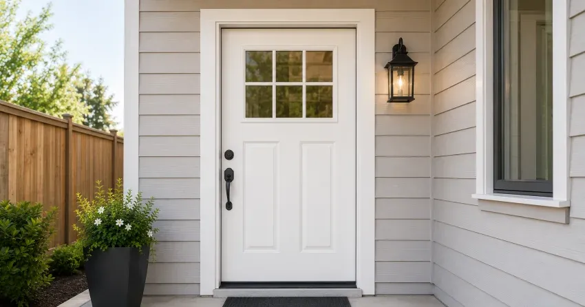 technician installing exterior door frame in Keswick North, Georgina