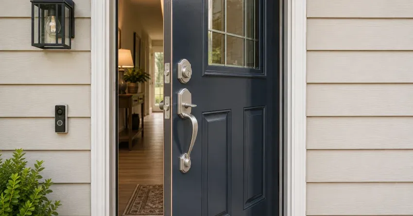 energy-efficient exterior door upgrade installation in Duclos Point, Georgina