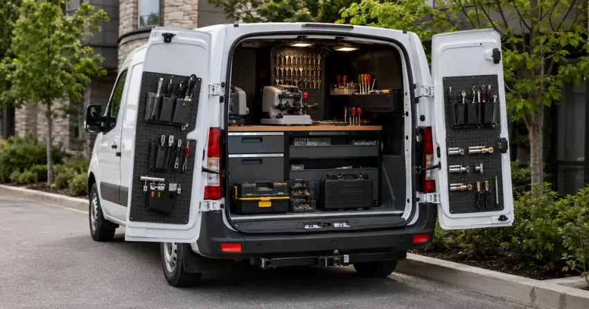 mobile locksmith service vehicle equipped with tools in Georgina