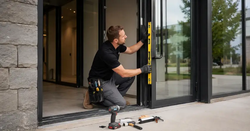 commercial glass door frame installation Duclos Point, Georgina