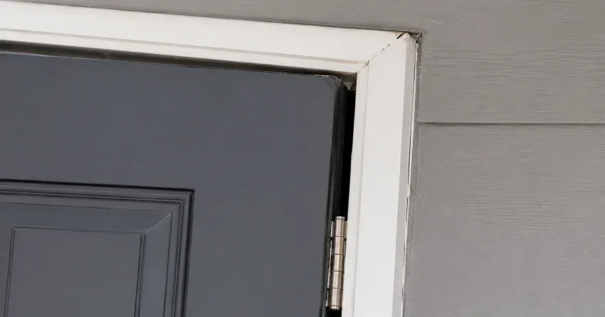 technician tightening a loose door hinge in Sutton, Georgina