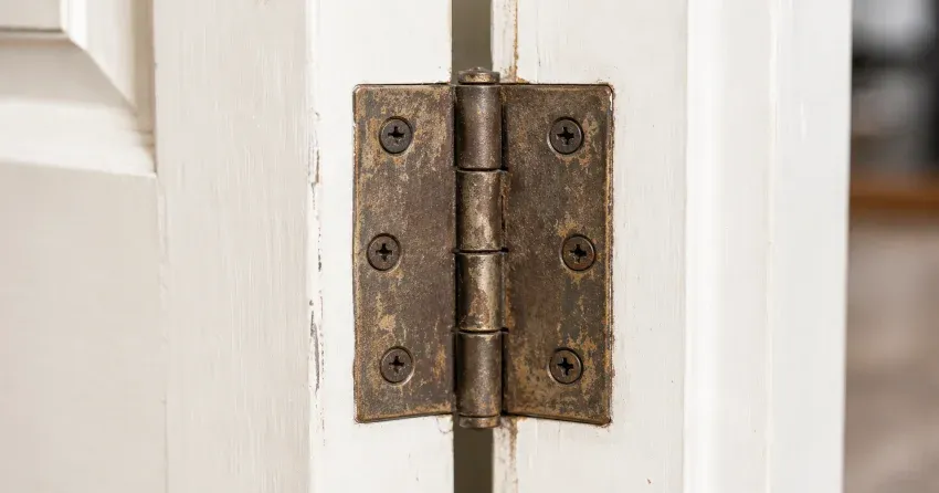 technician adjusting a sagging door hinge in Sutton, Georgina